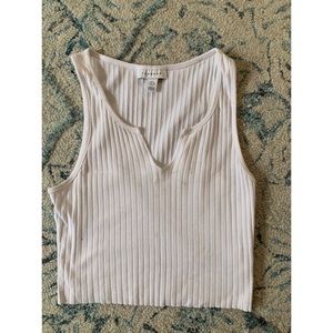 Top Shop Crop Top (White, Size 2)